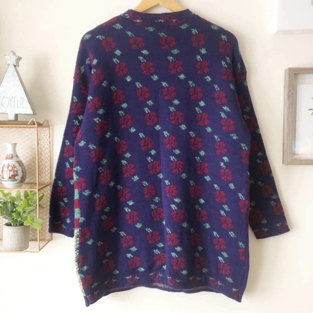 Vintage 90s Patchwork Mixed Pattern Colorful Stat… - image 3